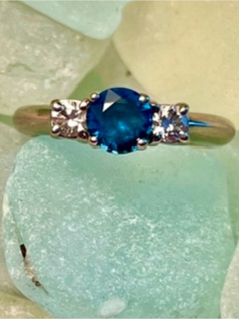 LeVian 18k White Gold Blueberry Tanzanite Diamond Ring